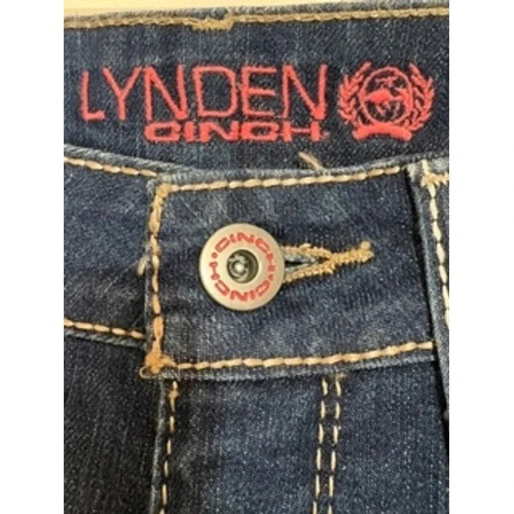 Cinch Lynden Dark Wash Flare Jeans Size 29/7 R Embroidered‎ Pocket Rodeo Boho
